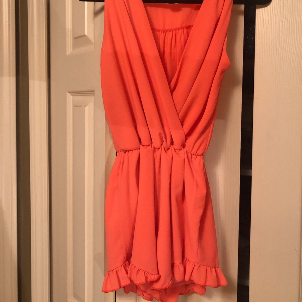 Bright pink romper